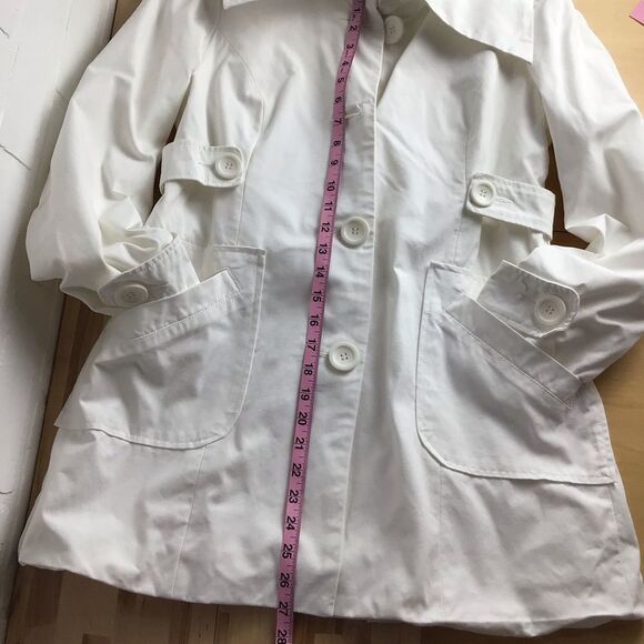 Lightweight Trench Coat DC Casual White Trench Coat Spring Jacket Medium - Picture 7 of 11